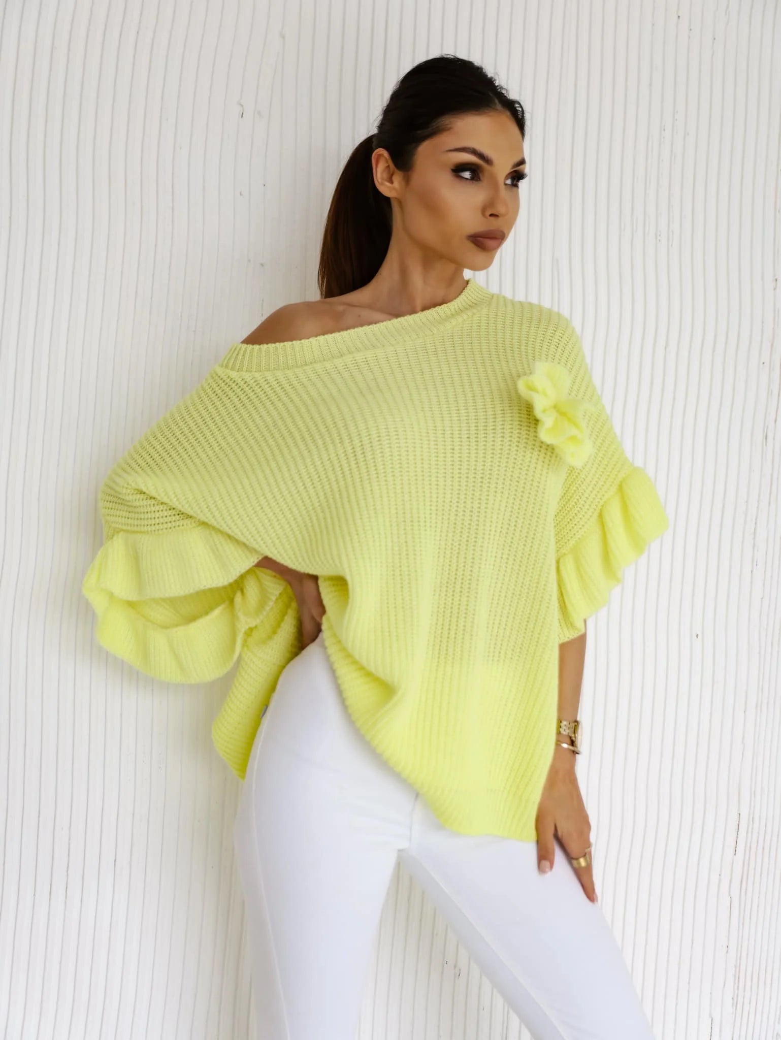 Oversized Sweater with Short Sleeves