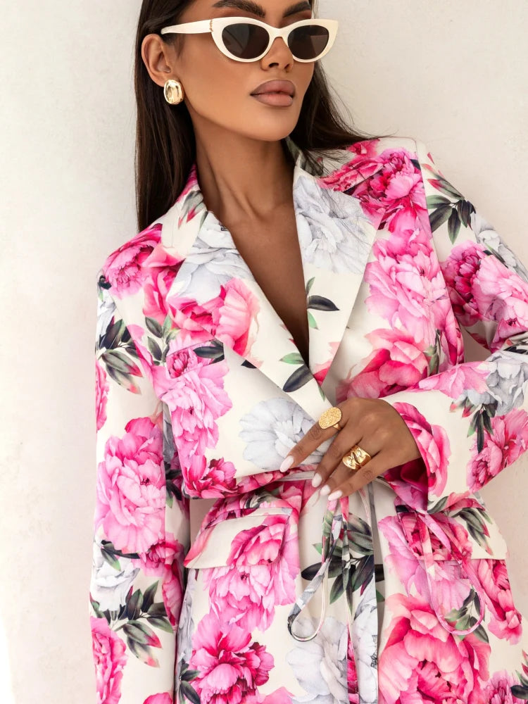 Peonia print Jacket- part of the set