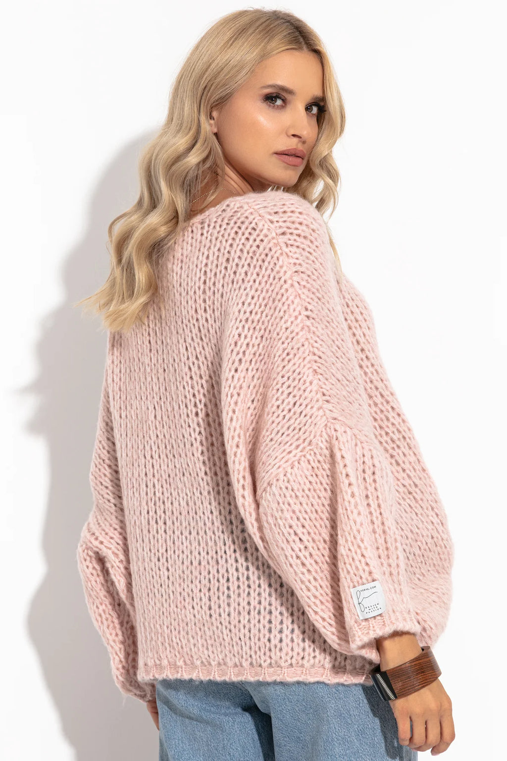 Casual sweater with flare sleeve