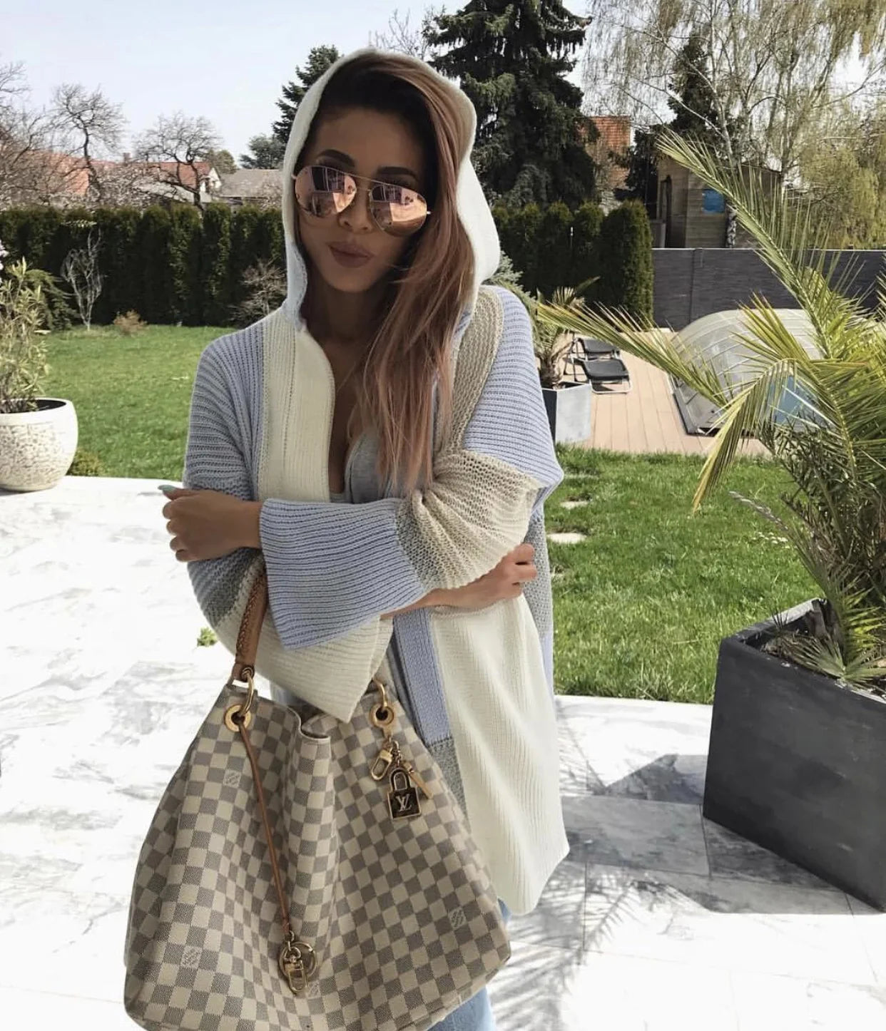 Color Block Cardigan