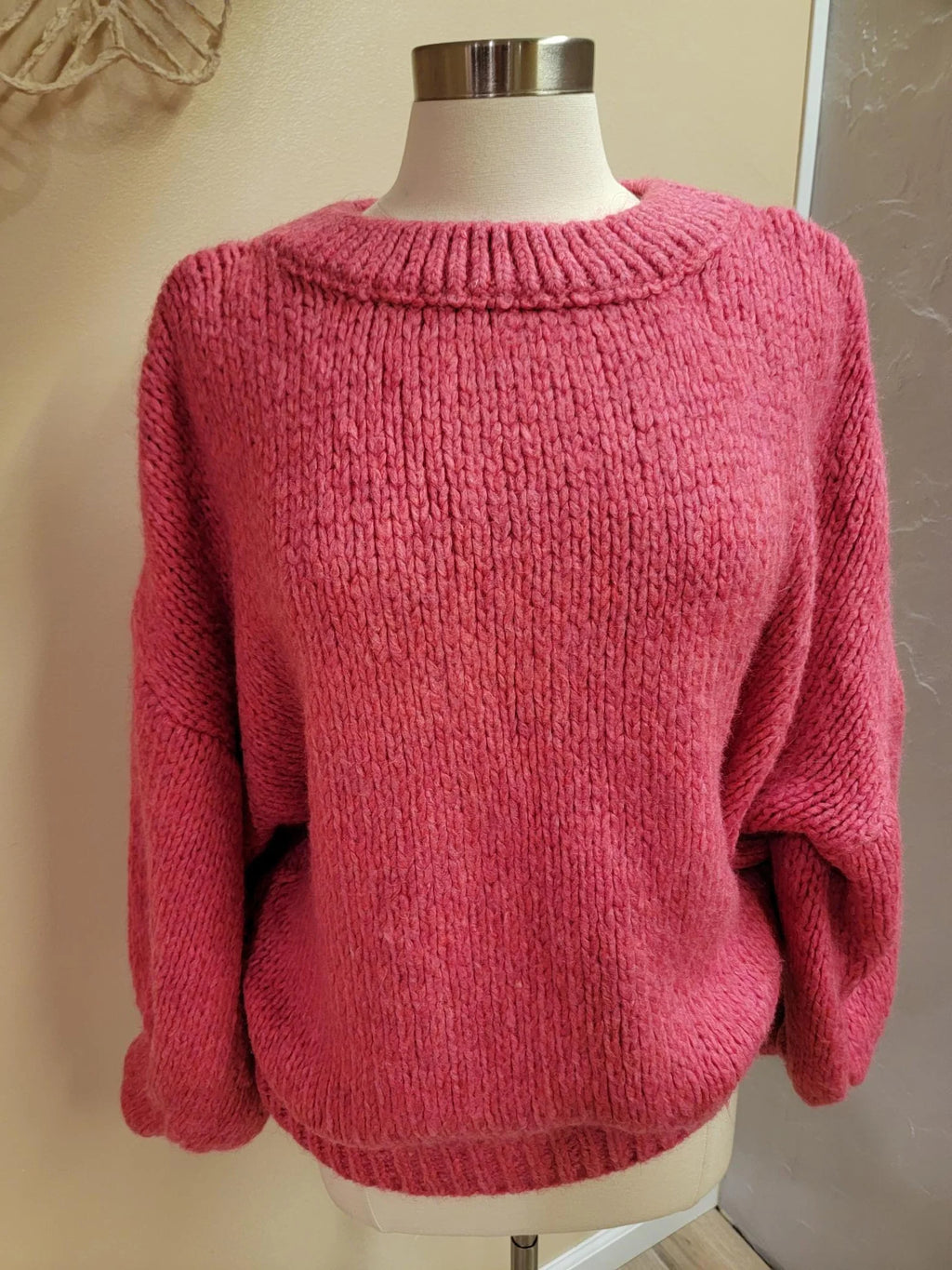 Oversize Balloon Sleeve Sweater