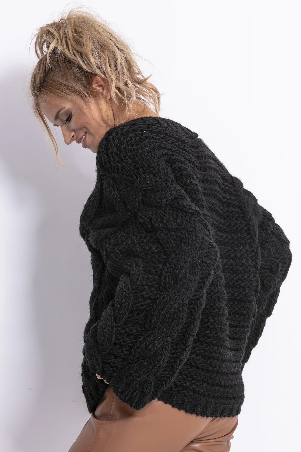Chunky Knit Braided Sweater