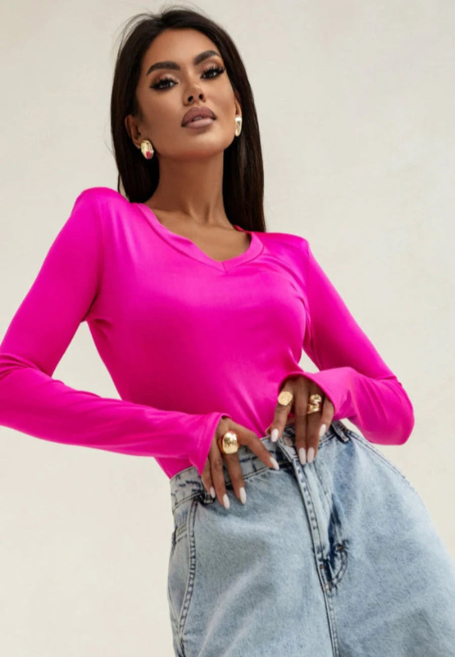 Hot Pink long sleeve body