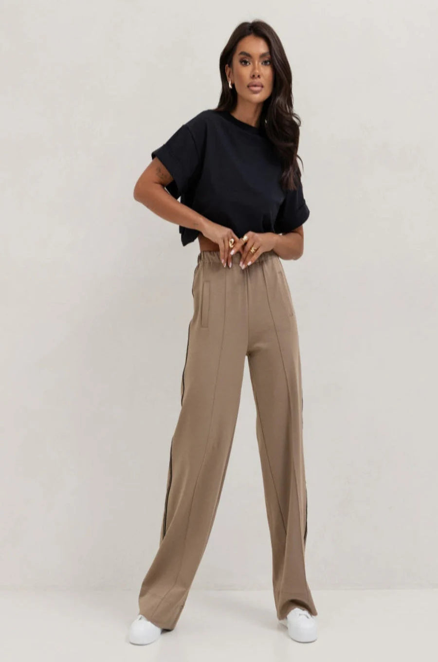 Wide-leg pants with Stripes