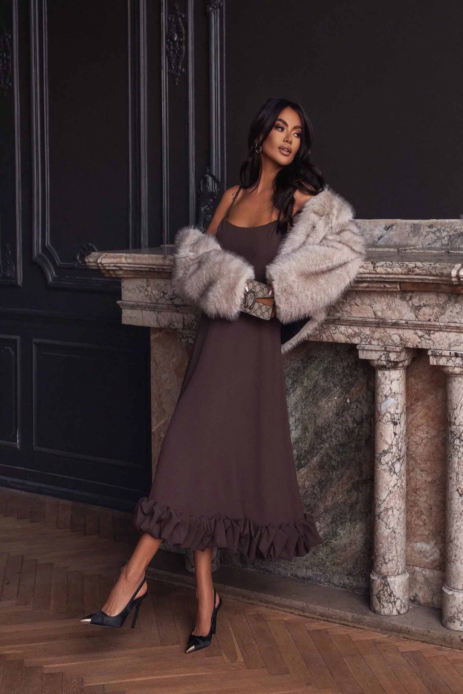 Long Chocolate Dress