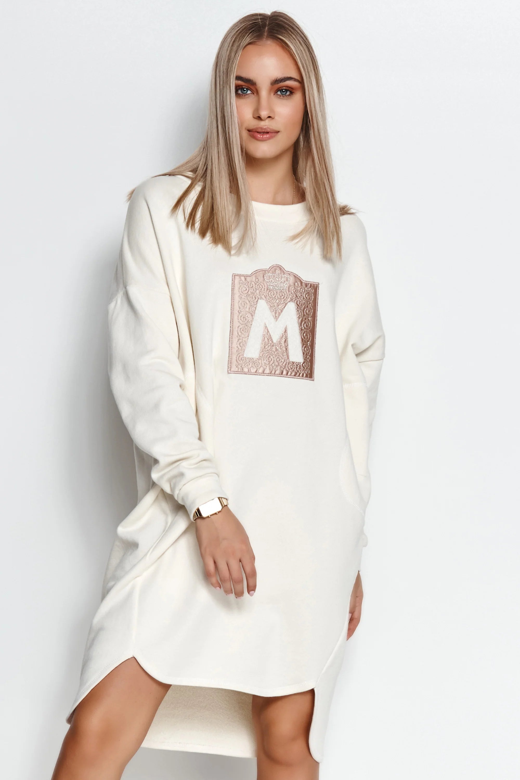Sweatshirt dress with logo