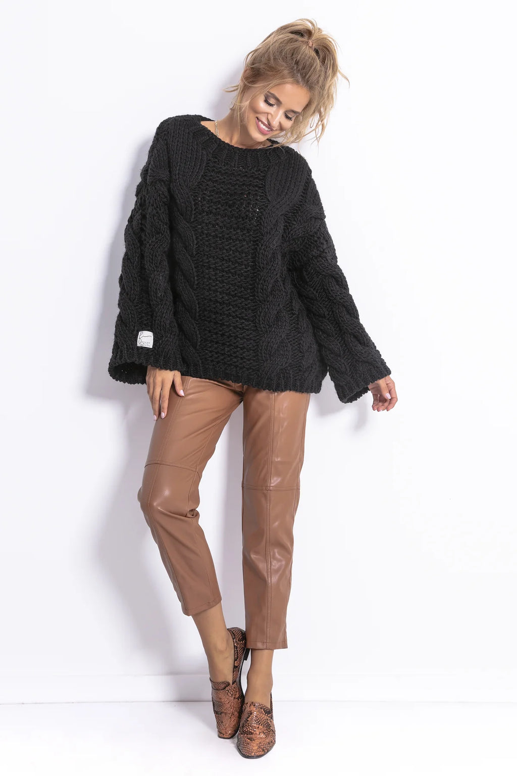 Chunky Knit Braided Sweater