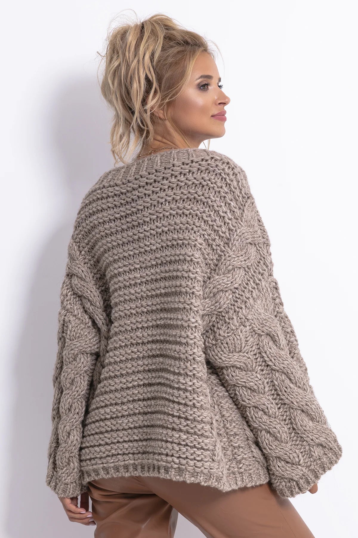 Chunky Knit Braided Sweater