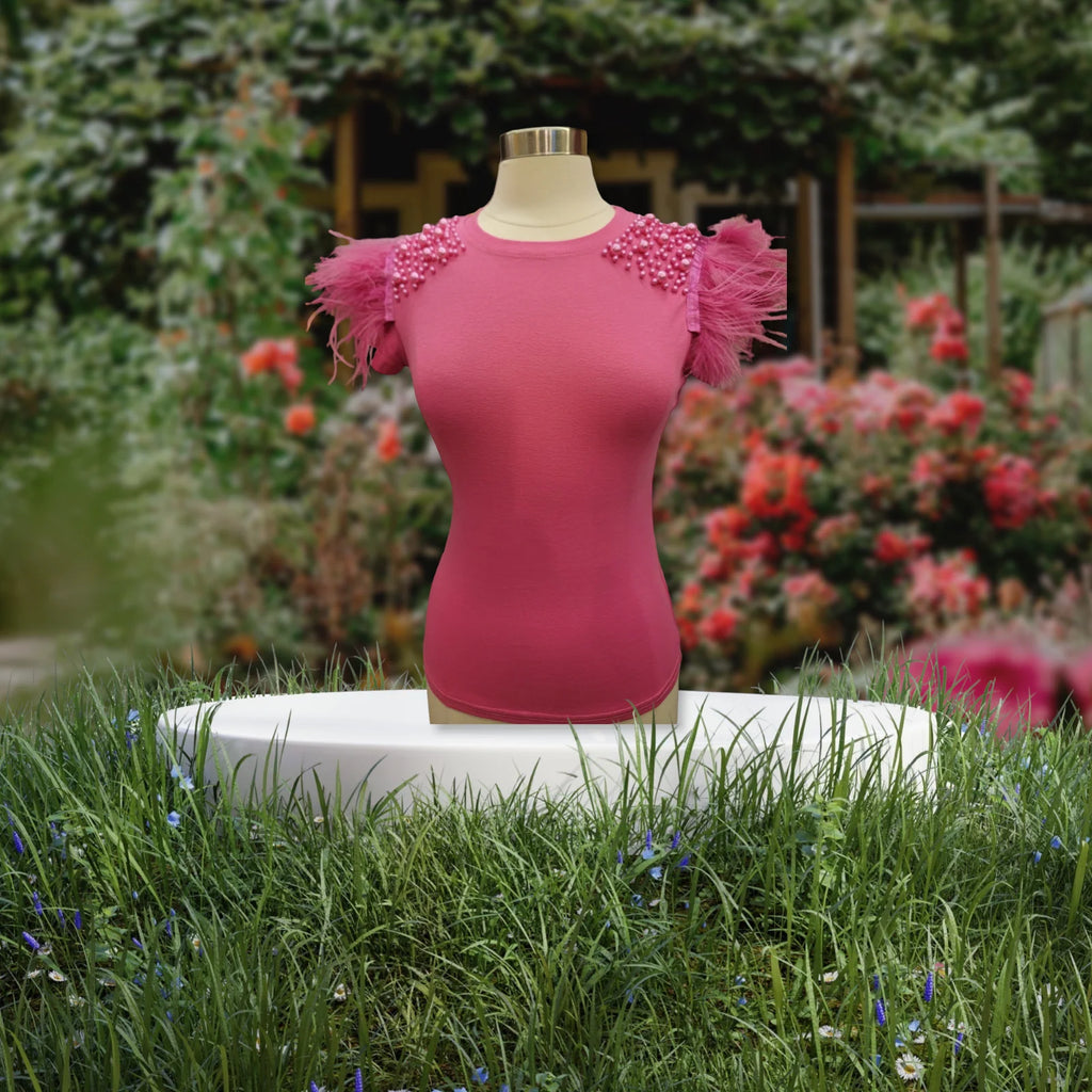 Top With Embellished Sleeves