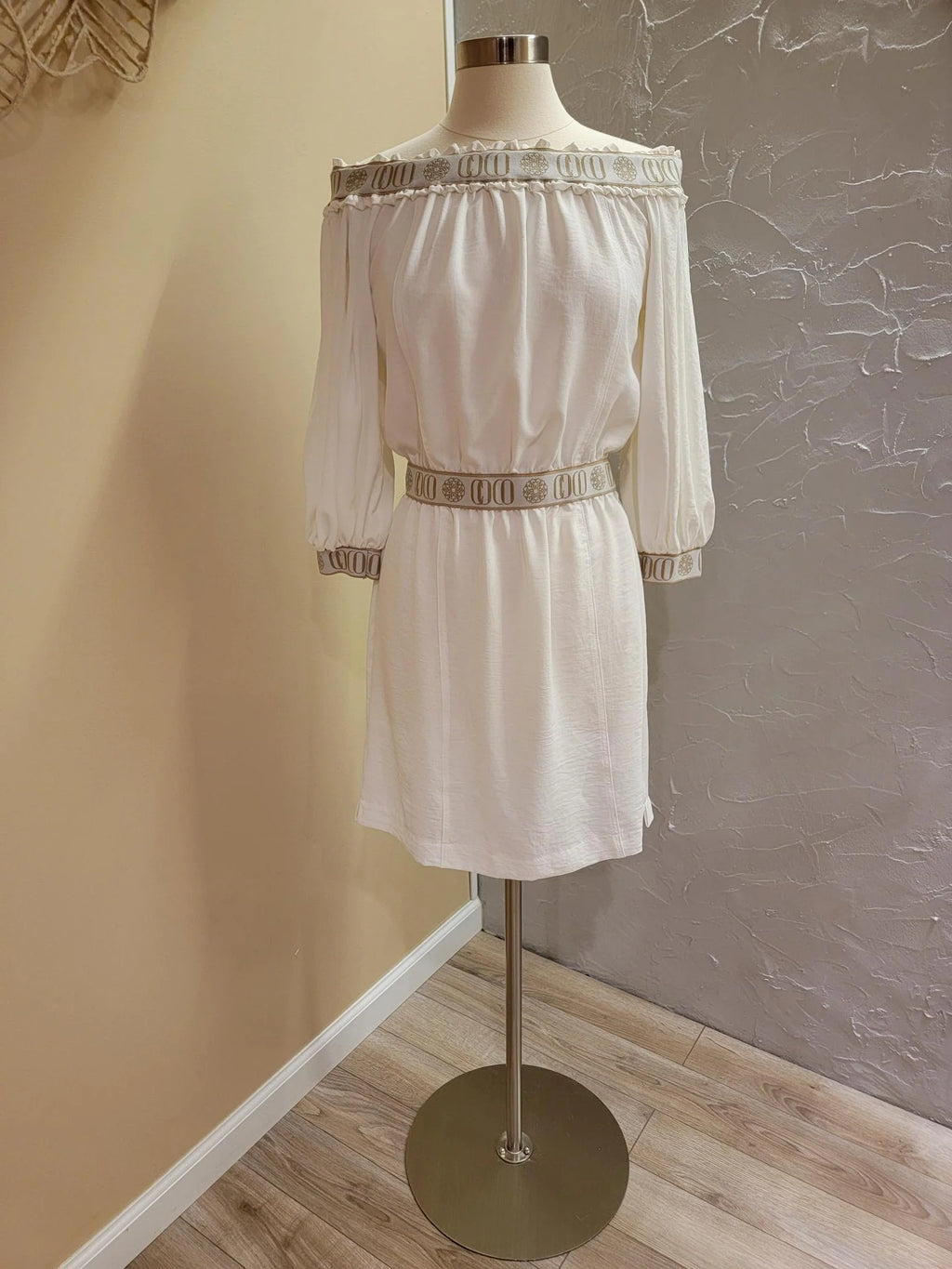 White Off the shoulder dress