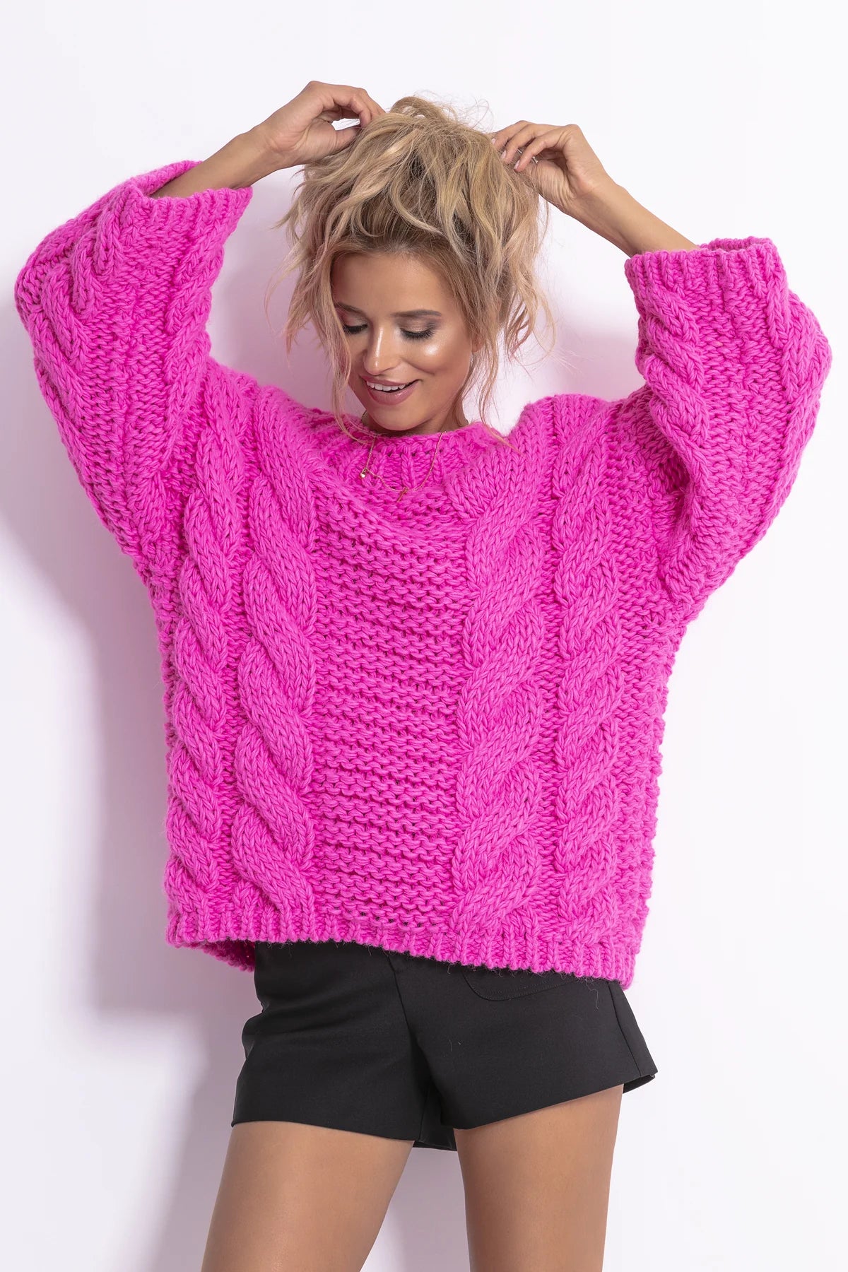 Chunky Knit Braided Sweater