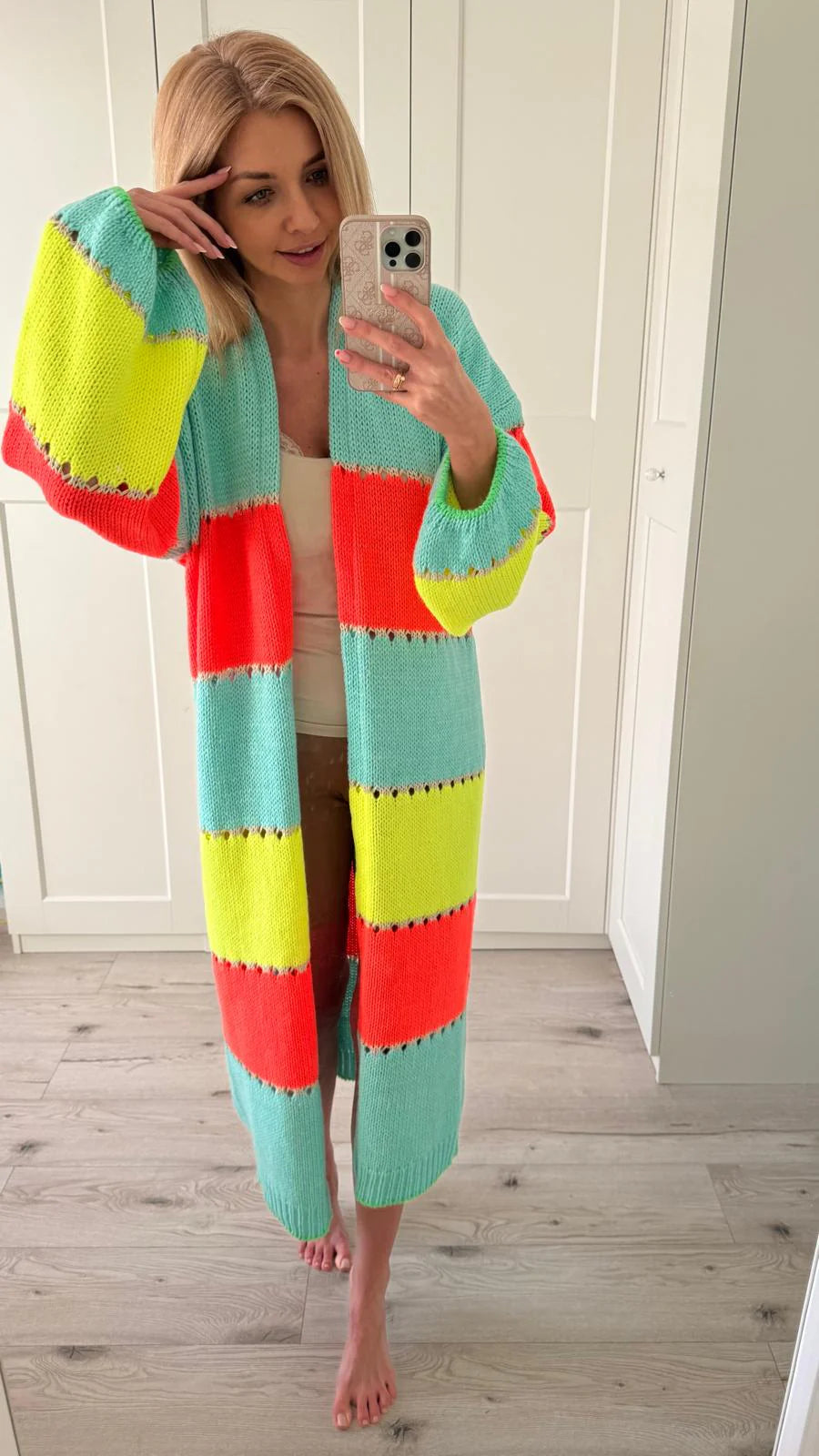 Long open Front Summer cardigan