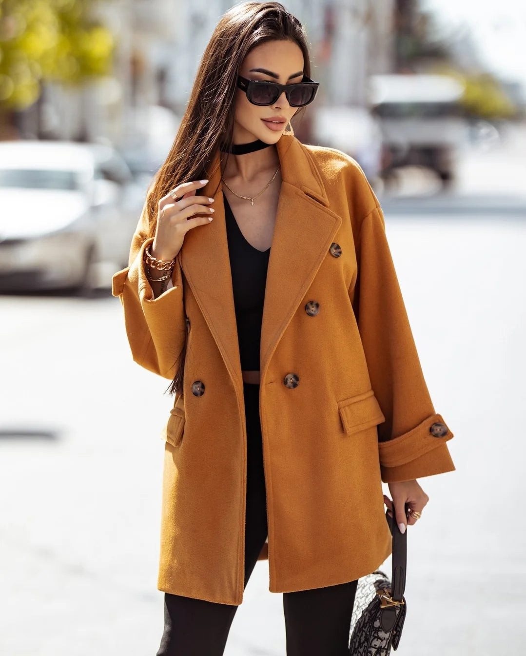 Short double chest jacket