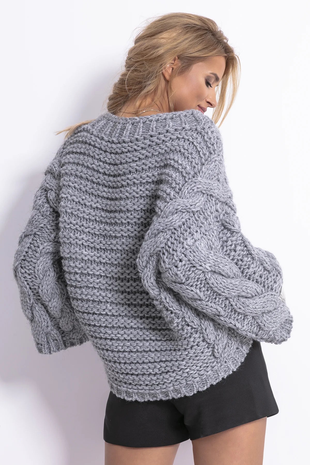 Chunky Knit Braided Sweater