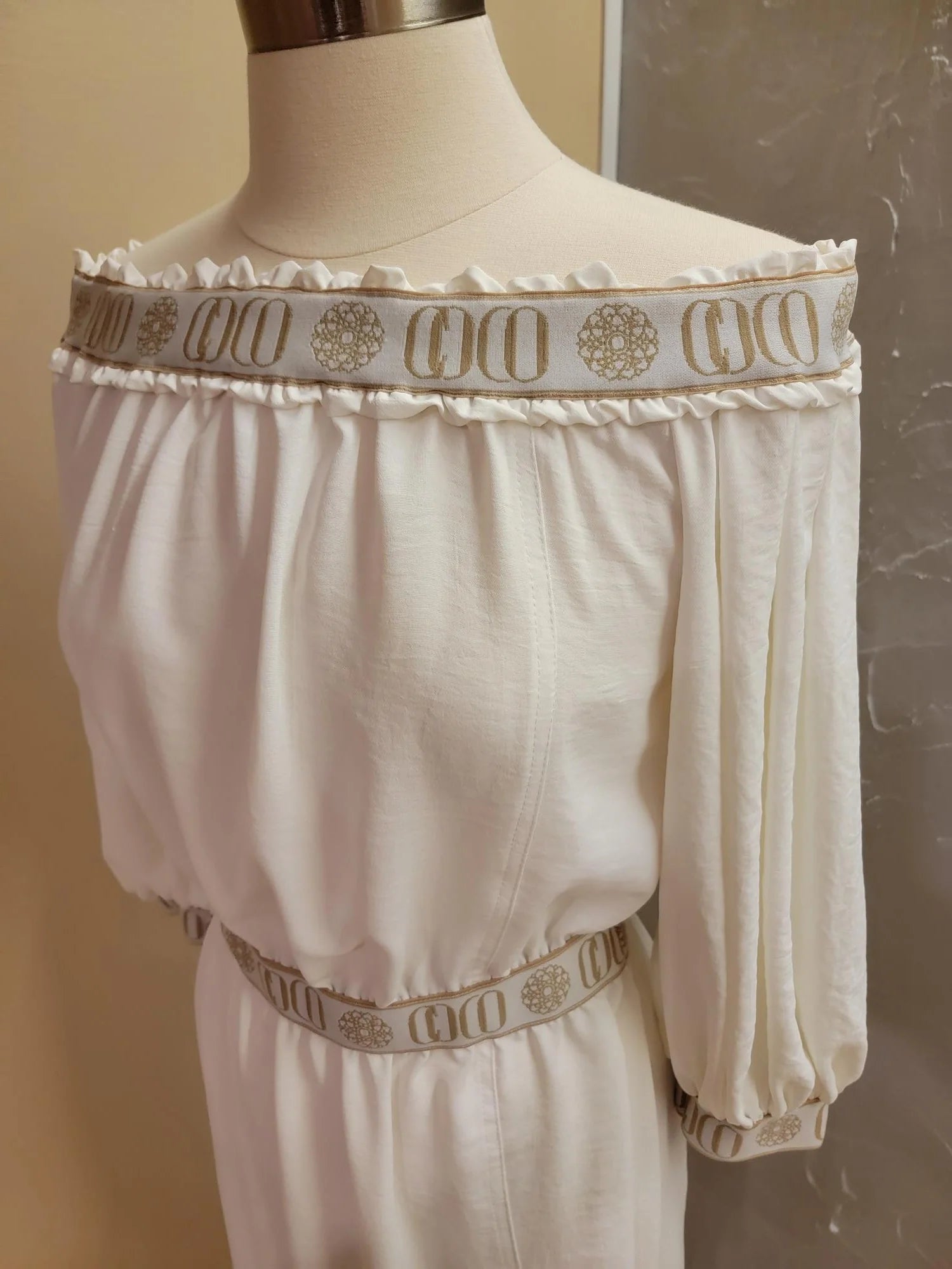 White Off the shoulder dress