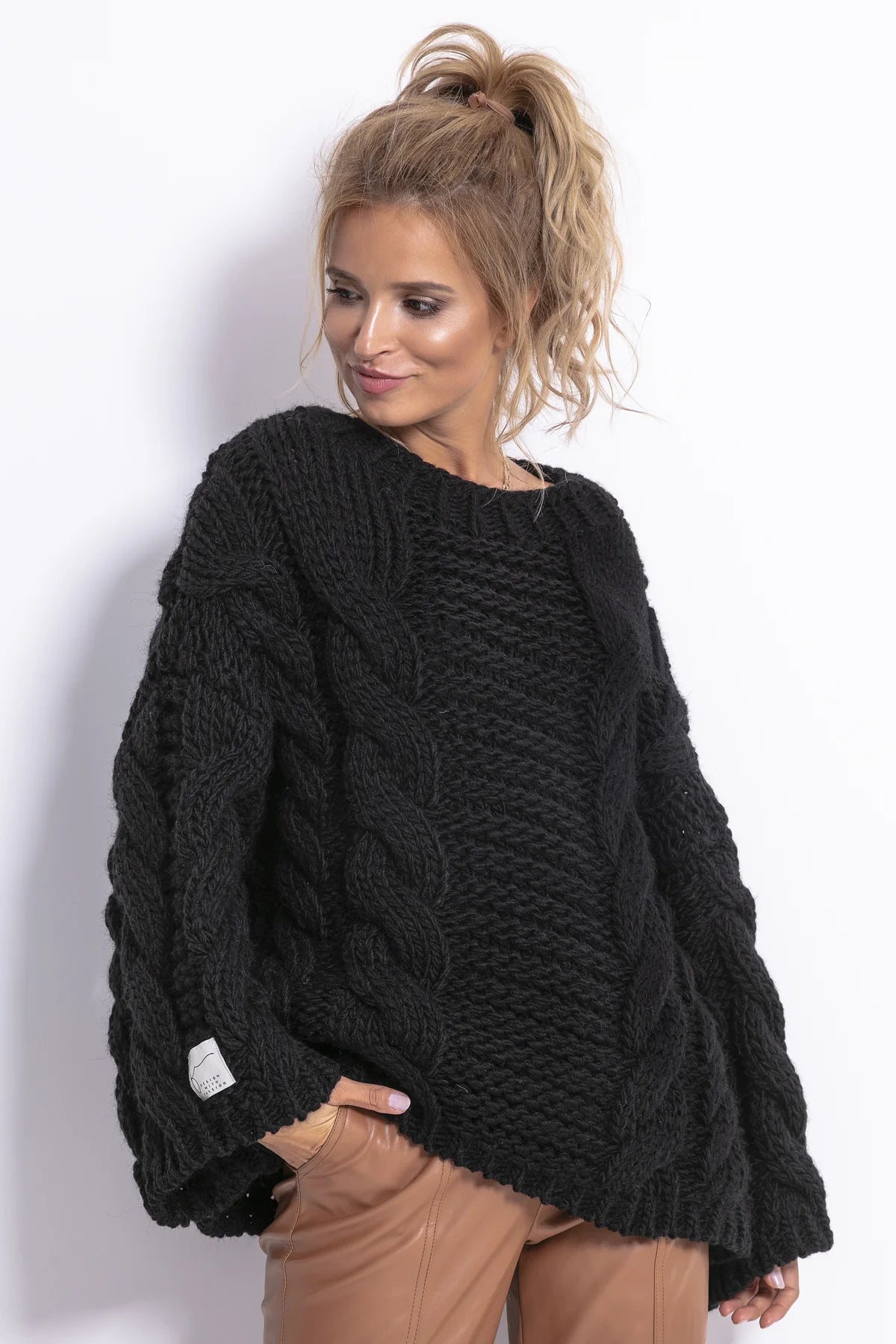 Chunky Knit Braided Sweater