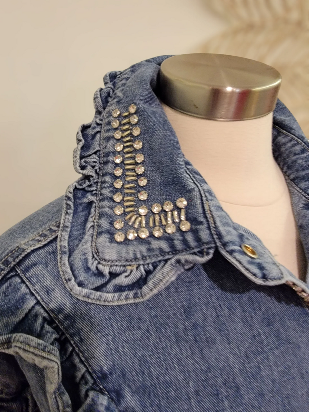 Embellished Denim Shirt