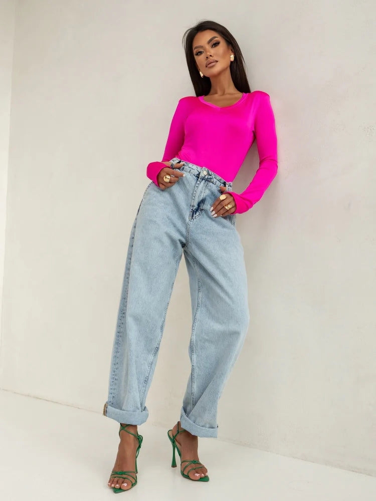 Hot Pink long sleeve body