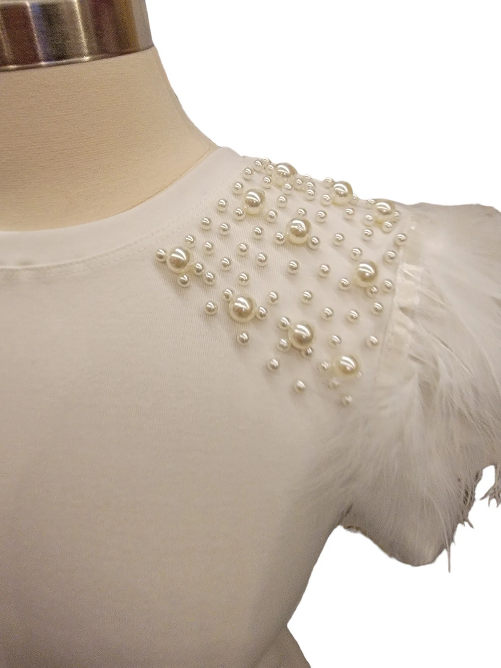 Top With Embellished Sleeves