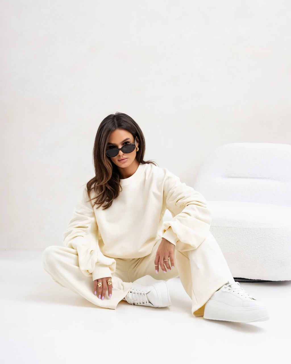 Gathered Sleeves Sweatshirt