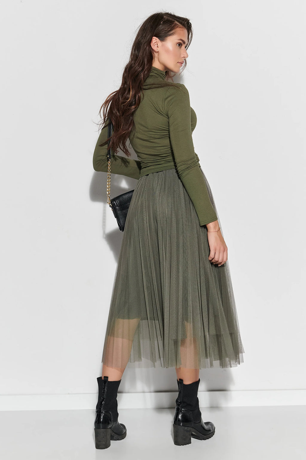 Tulle pleated skirt