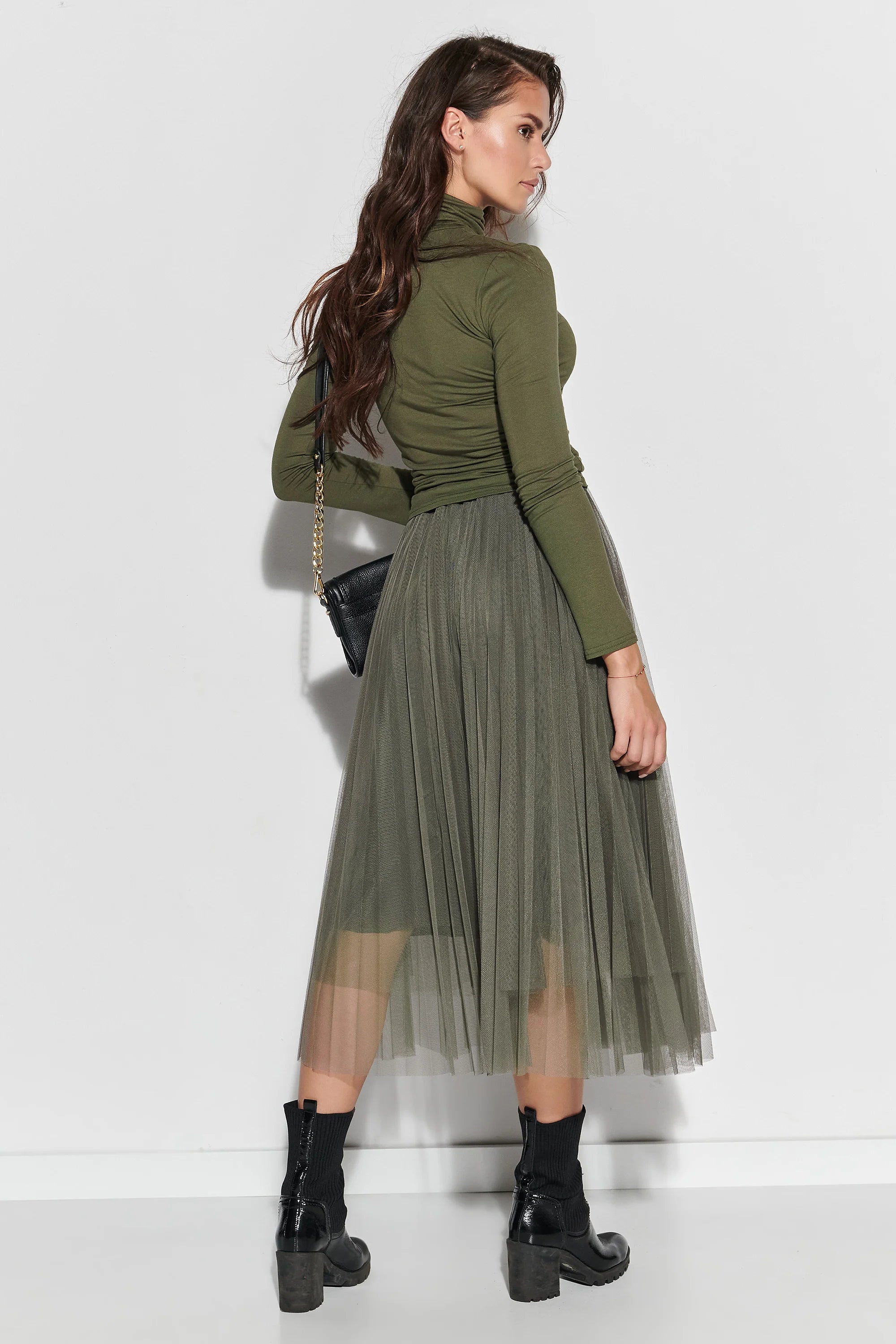 Tulle pleated skirt