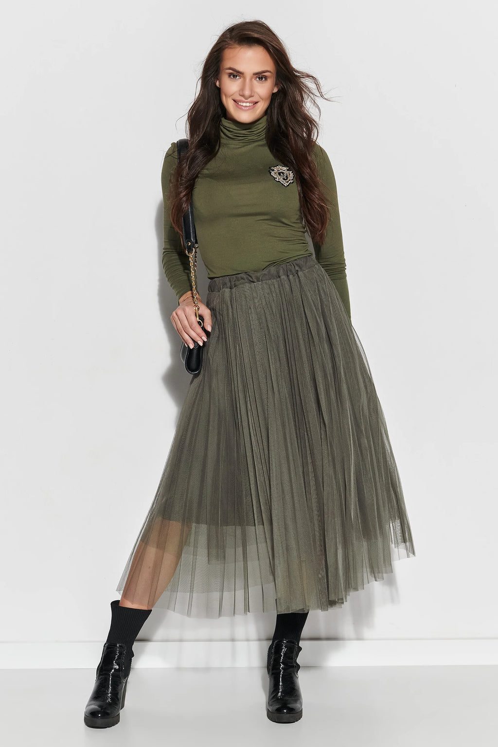 Tulle pleated skirt