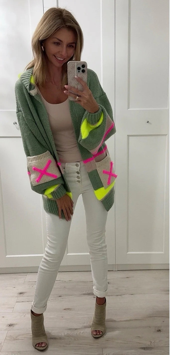 Short open front Cardigan