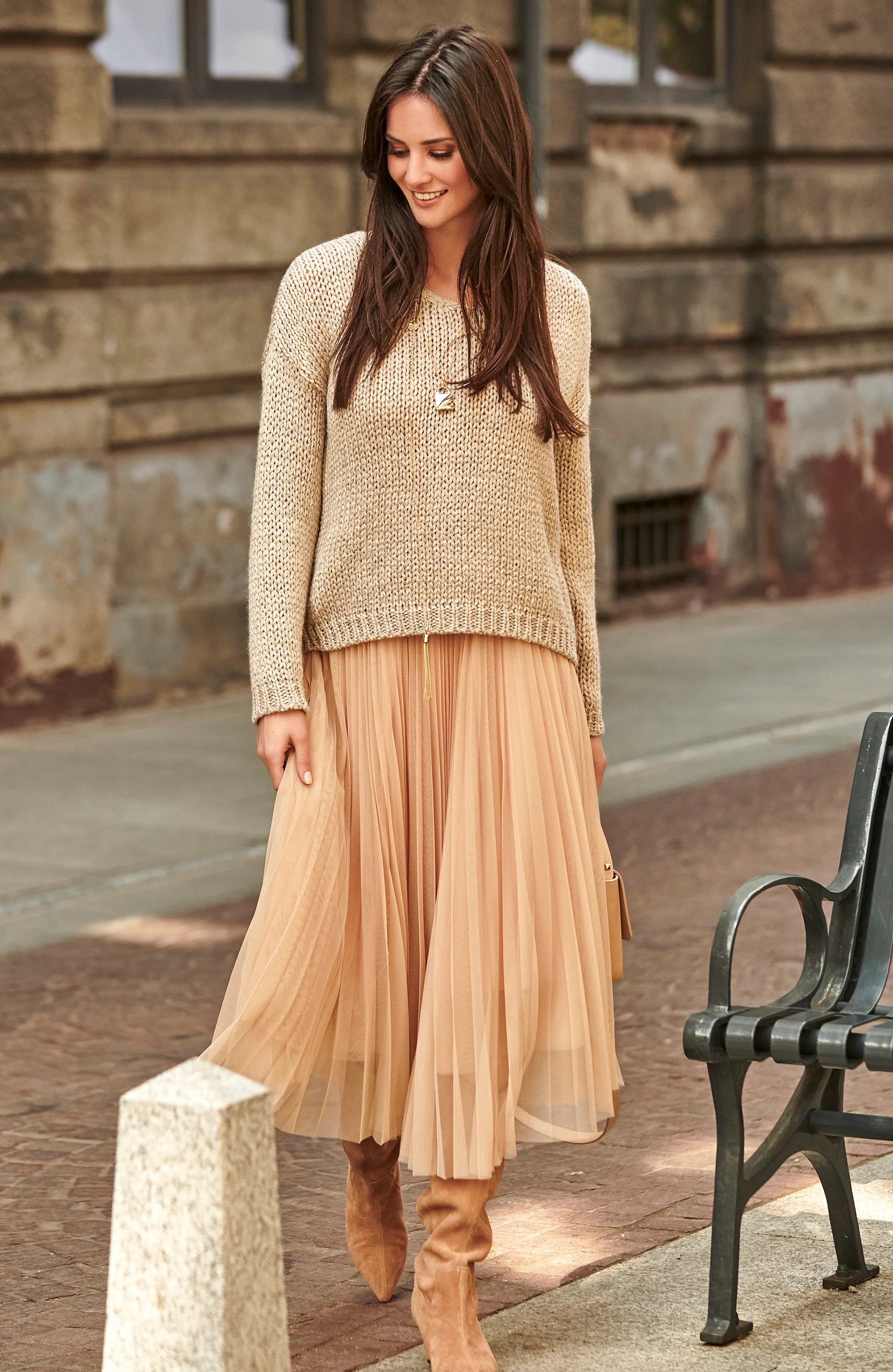 Tulle skirt with  elastic waistband