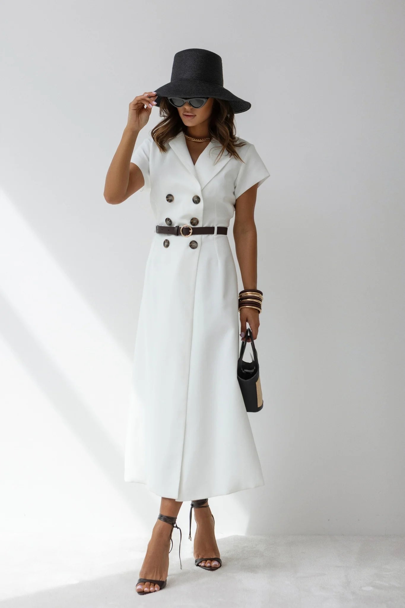 Short-sleeved Long Dress