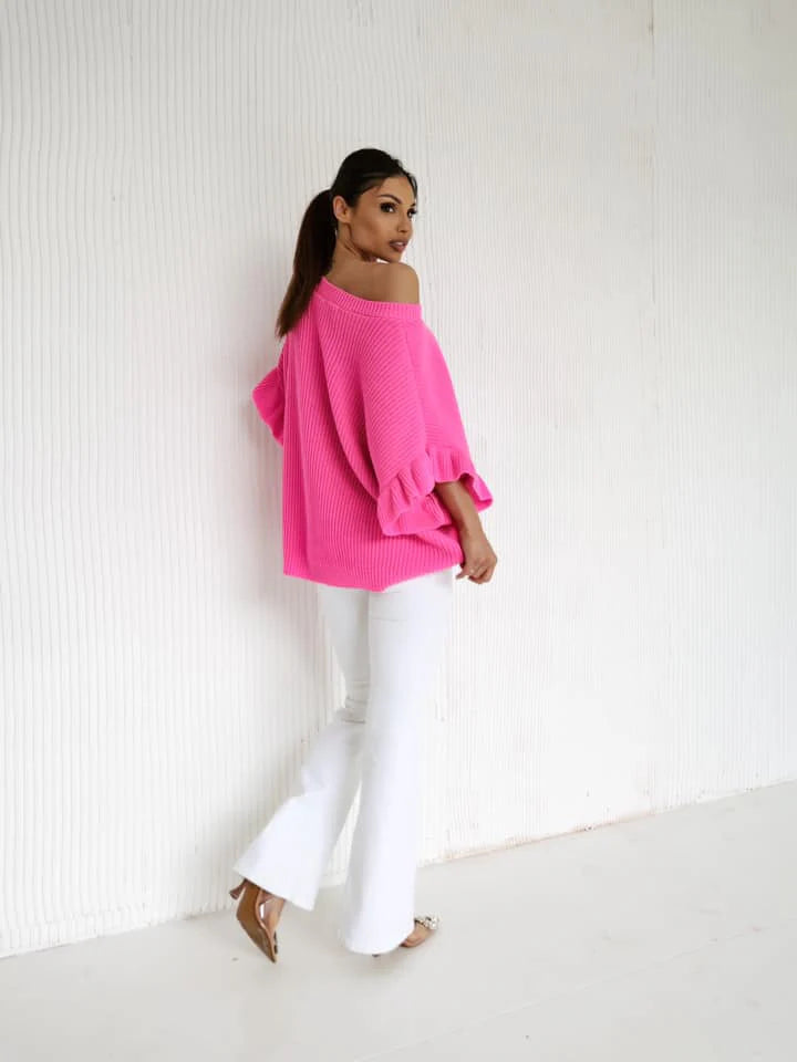 Oversized Sweater with Short Sleeves