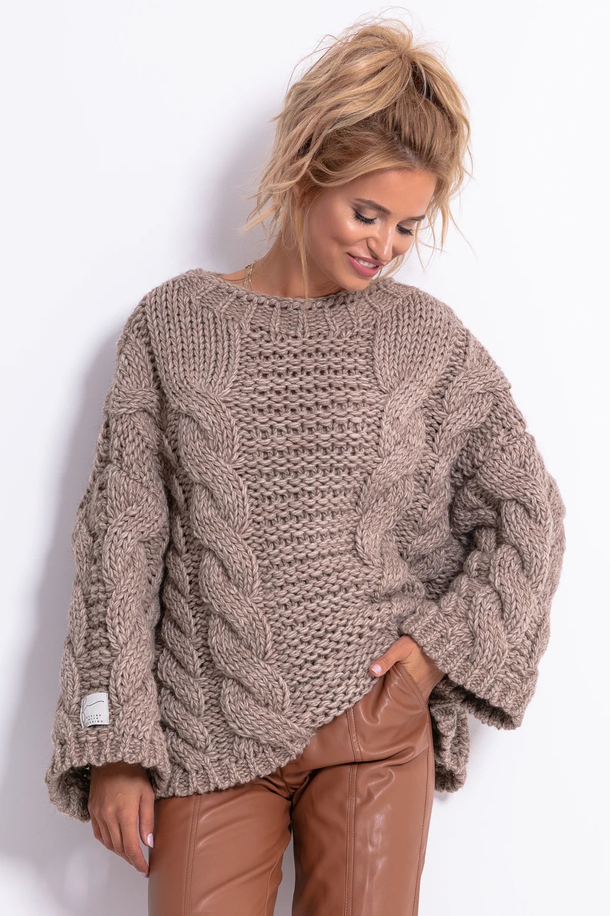 Chunky Knit Braided Sweater