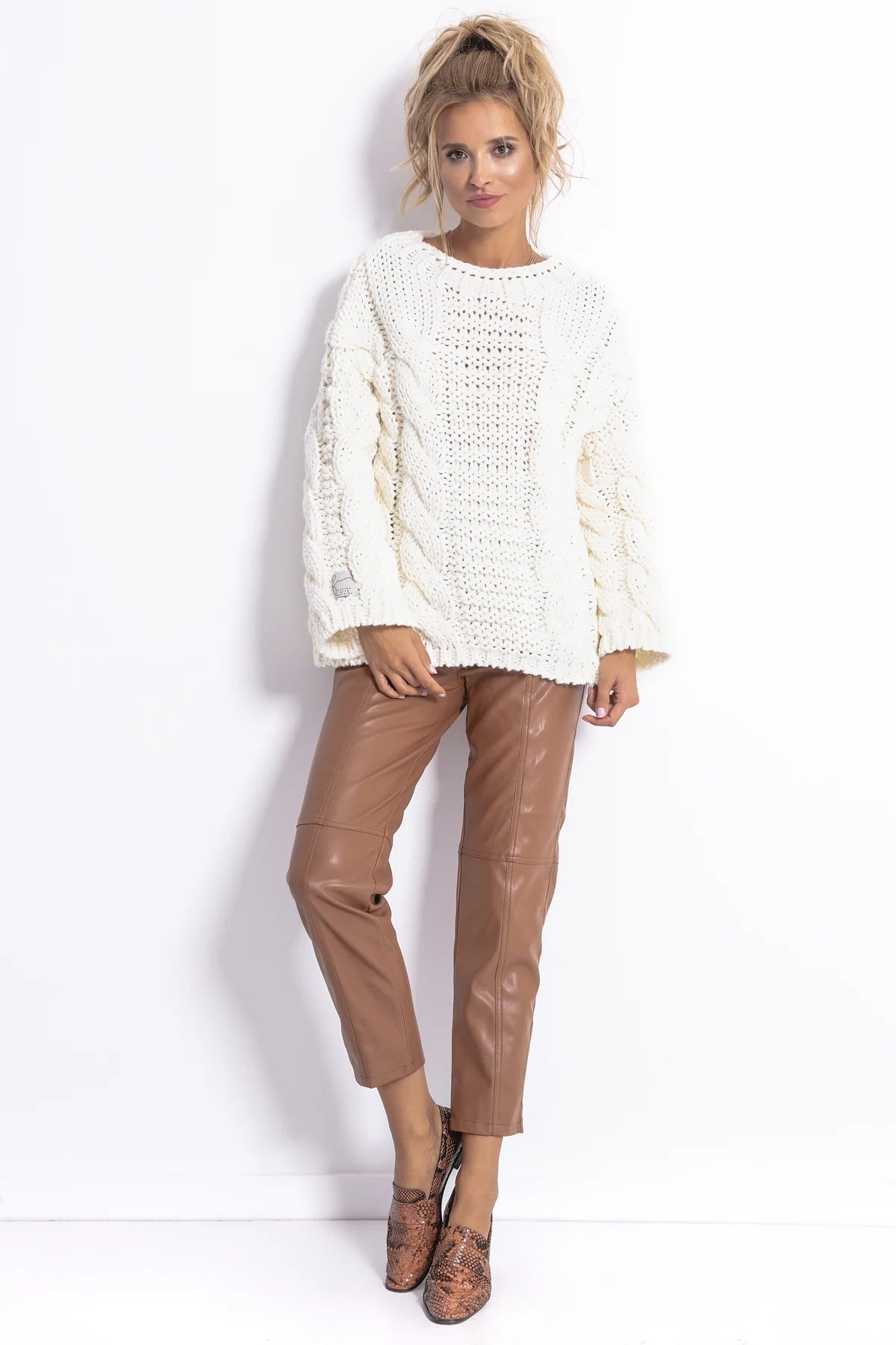 Chunky Knit Braided Sweater