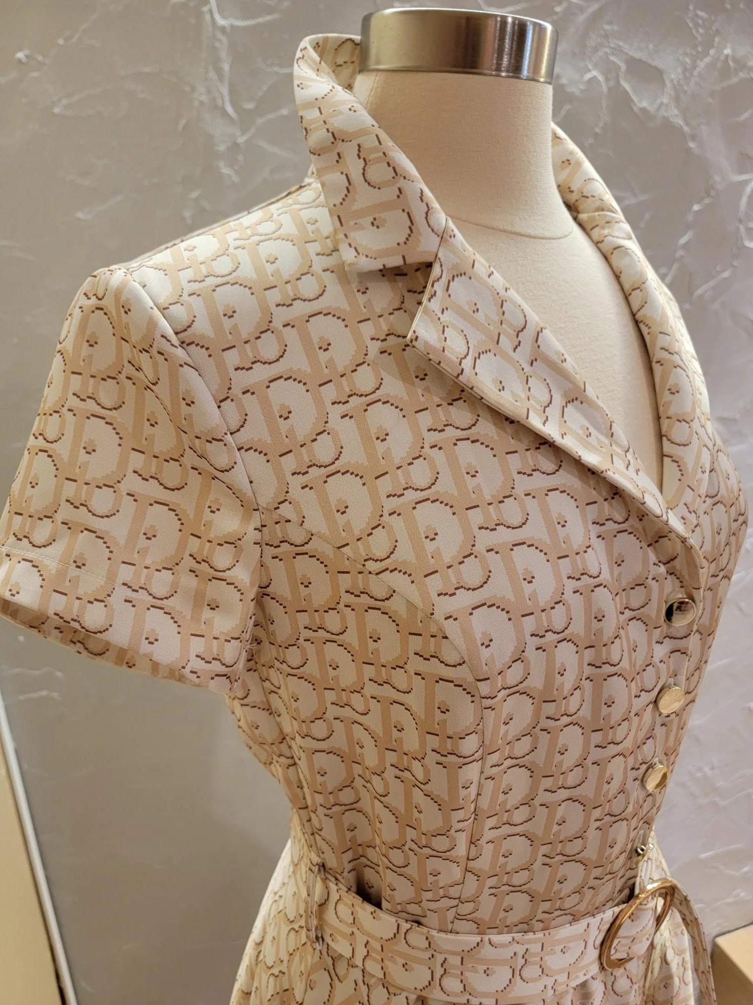 Long flared print dress