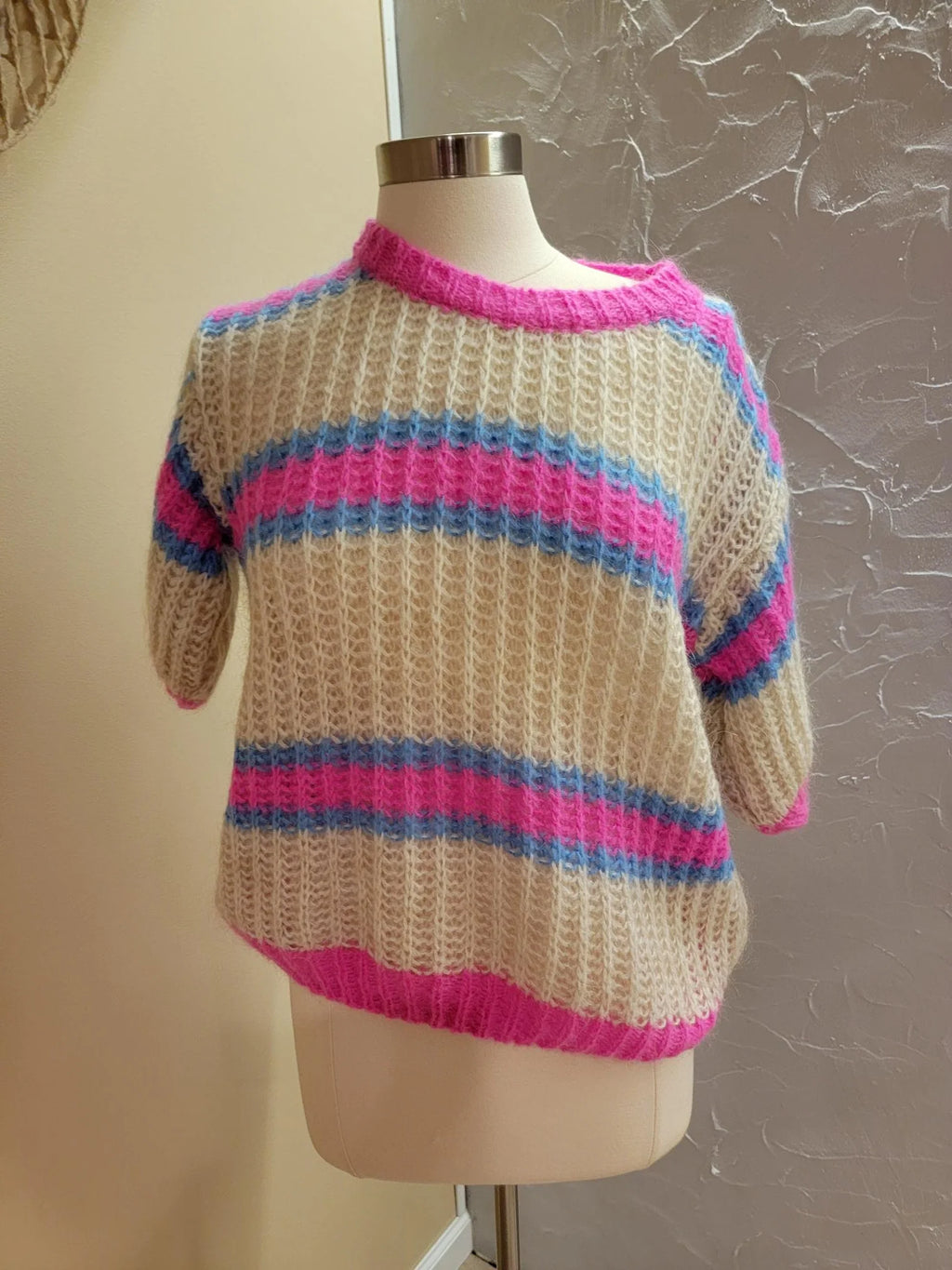 Striped Sweater with short sleeves