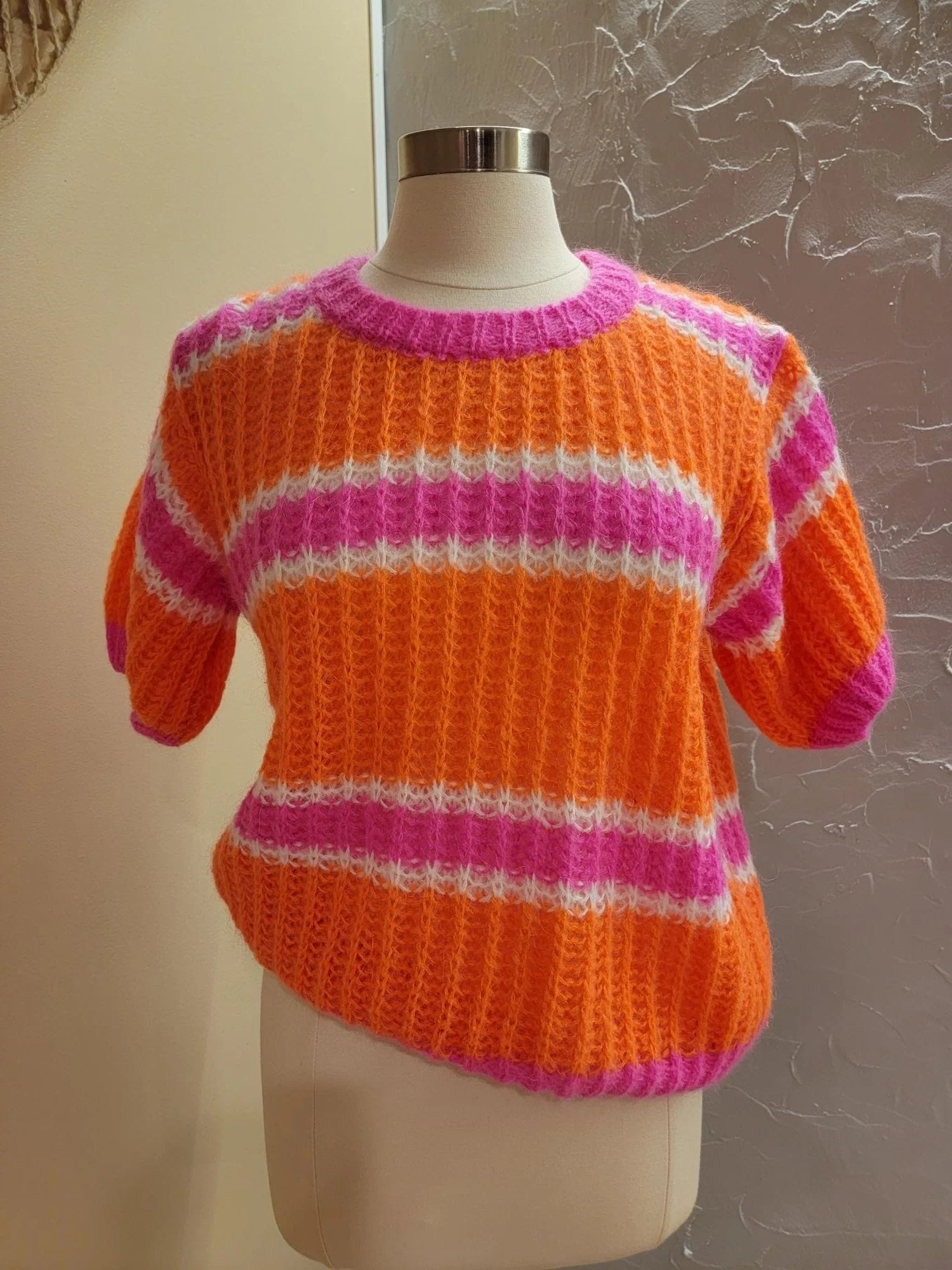 Striped Sweater with short sleeves