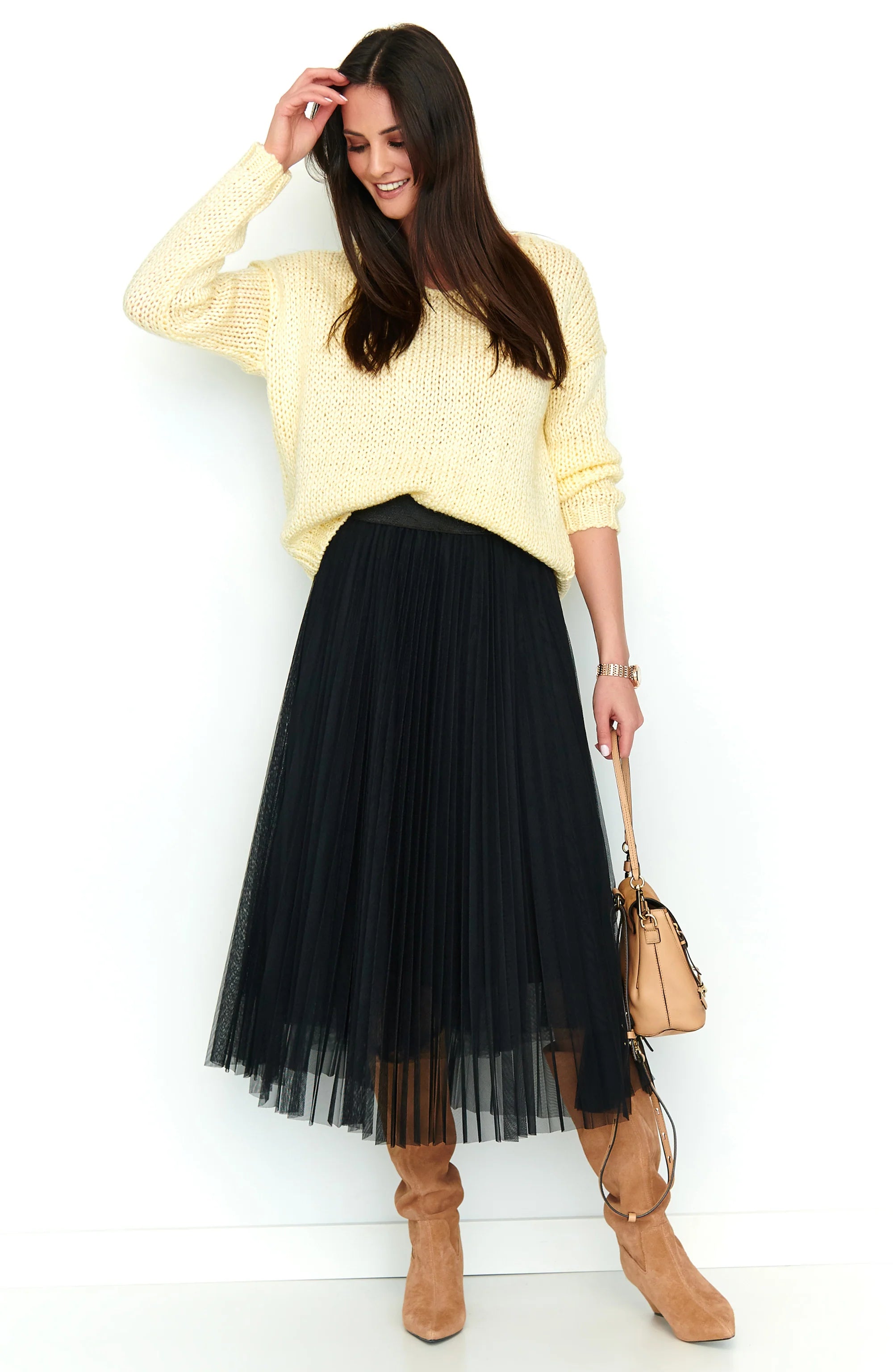 Tulle skirt with  elastic waistband