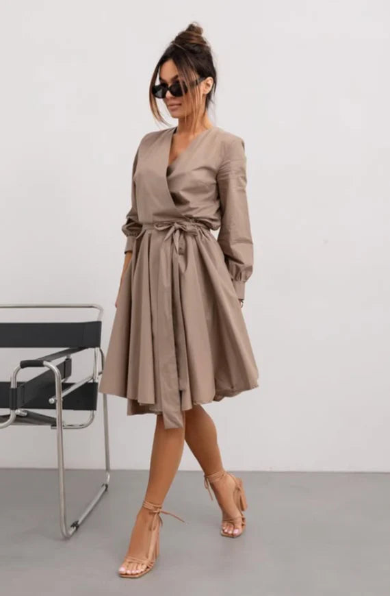 Midi Wrap Style Dress