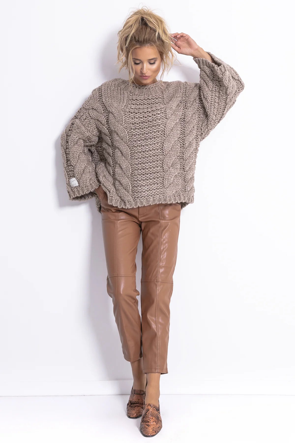 Chunky Knit Braided Sweater